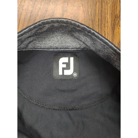 Footjoy FJ Vest Mens Medium Black Pullover Quarter Zip Golfing Golf Casual - Picture 3 of 8
